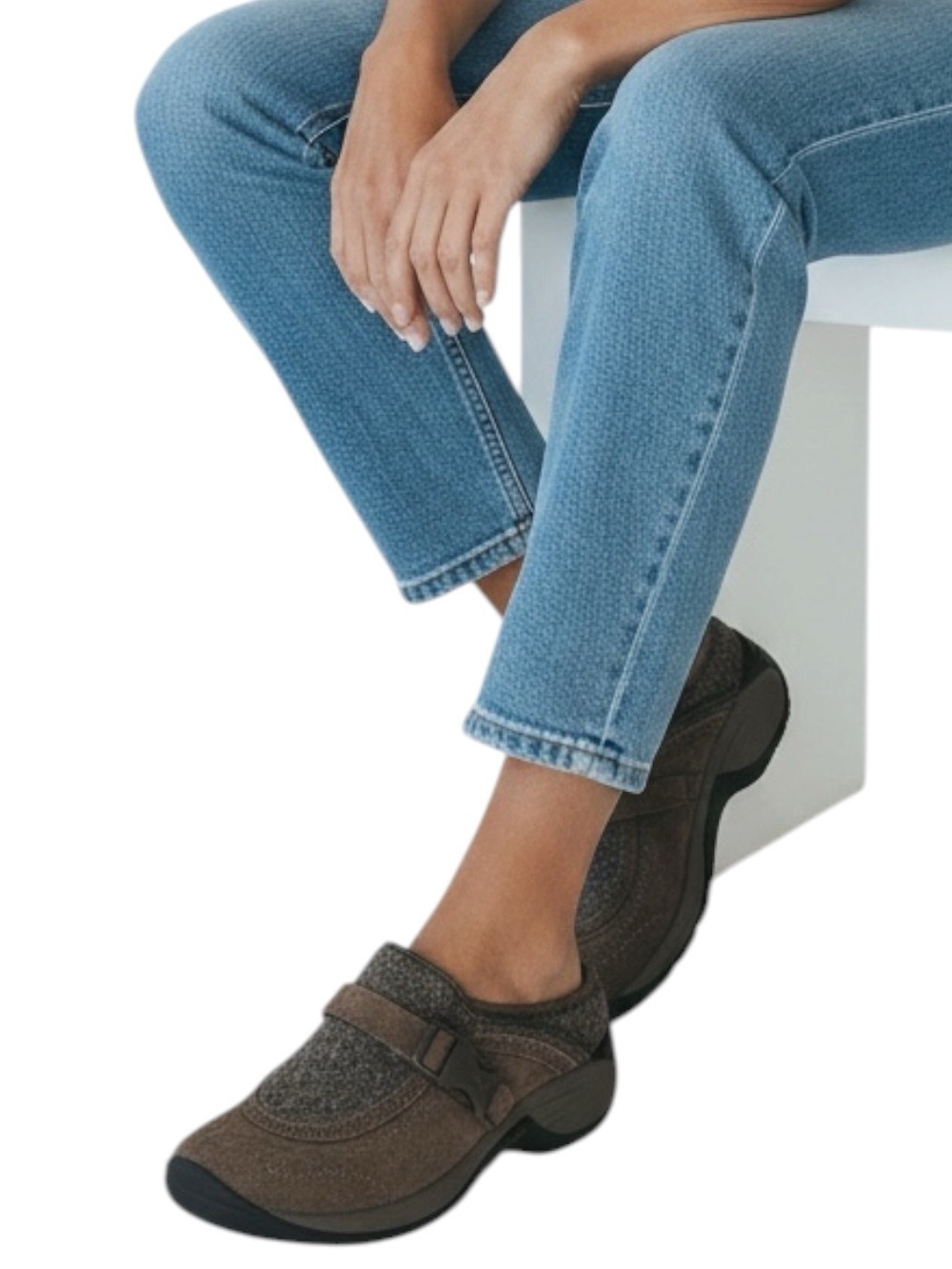 MERRELL Encore Sidestep Slip-On Mules in Gray/Brown Wool Size 6.5 — SO COMFY!!!